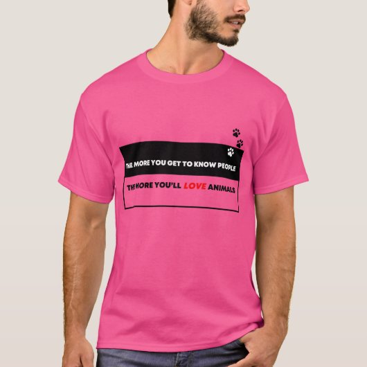 Geschenk Liebe für Tiere T-Shirt (Vorderseite)