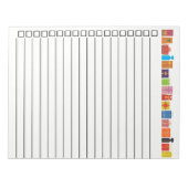 Geschenk LIst Notizblock (Vorderseite)
