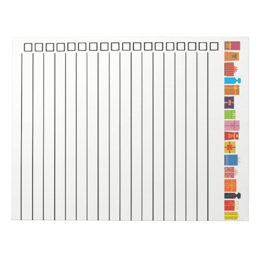Geschenk LIst Notizblock (Vorderseite)