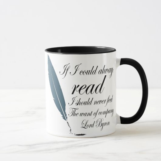 Geschenk Lord-Byron Reading Quote Mug Tasse (Rechts)