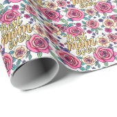 Geschenk Luxus Floral Modern Collection Geschenkpapier (Rolleneckpunkt)