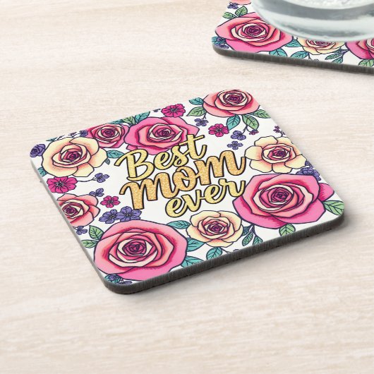 Geschenk Luxus Floral Modern Collection Getränkeuntersetzer (Linke Seite)
