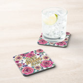 Geschenk Luxus Floral Modern Collection Getränkeuntersetzer (Rechte Seite)