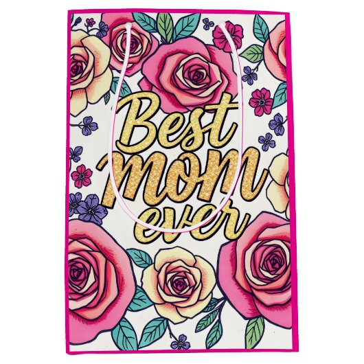 Geschenk Luxus Floral Modern Collection Mittlere Geschenktüte (Vorderseite)