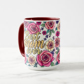Geschenk Luxus Floral Modern Collection Tasse (Vorderseite Links)