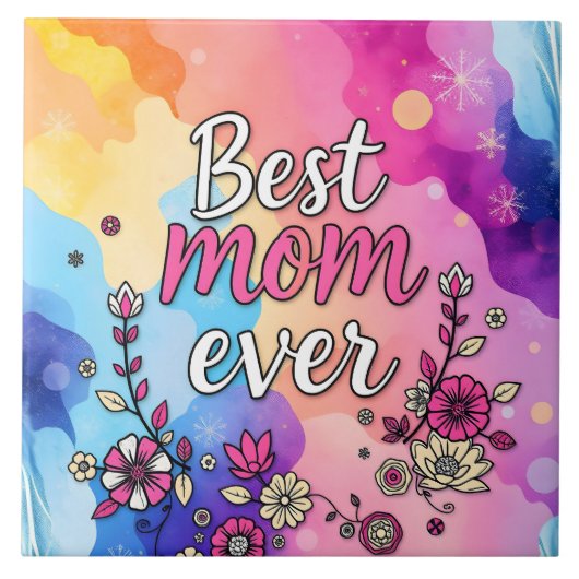 Geschenk Luxus Floral Trendy Collection Fliese (Vorderseite)