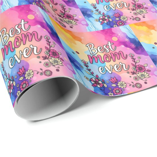 Geschenk Luxus Floral Trendy Collection Geschenkpapier (Rolleneckpunkt)
