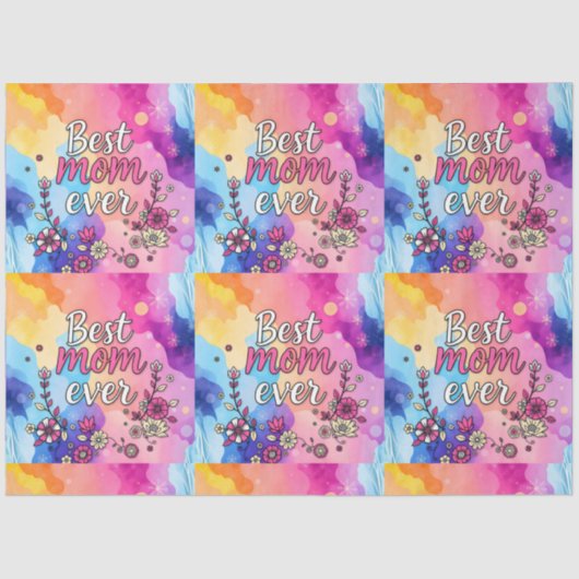 Geschenk Luxus Floral Trendy Collection Seidenpapier (Vorderseite)