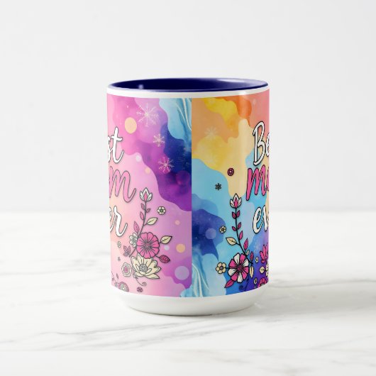 Geschenk Luxus Floral Trendy Collection Tasse (Zentrum)
