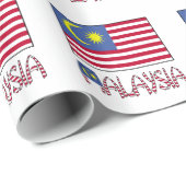 Geschenk malaysischer Fahnen Geschenkpapier (Rolleneckpunkt)
