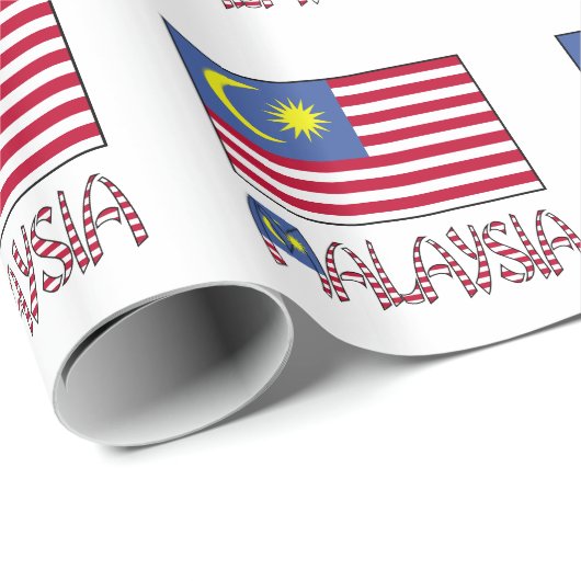 Geschenk malaysischer Fahnen Geschenkpapier (Rolleneckpunkt)