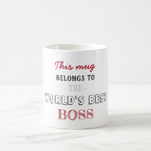 Geschenk Minimalist Best Boss Kaffeetasse