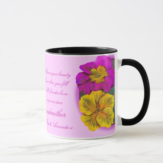 Geschenk-mit BlumenTasse der feinen Kunst Tasse (Rechts)