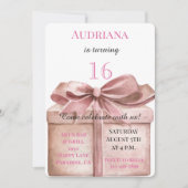 Geschenk mit Bow 16. Geburtstag Einladung (Vorderseite)