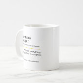 Geschenk mit Definition für Operations Manager Kaffeetasse (Vorderseite Links)