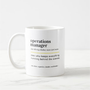 Geschenk mit Definition für Operations Manager Kaffeetasse