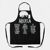 Geschenk mit den Namen der Großmutter Abuela Bear Schürze (Vorderseite)
