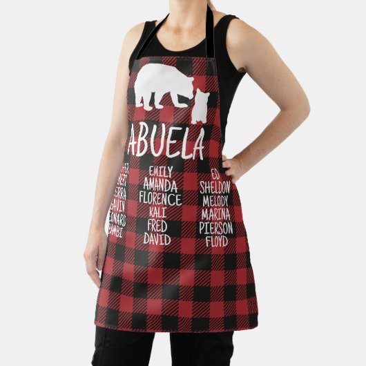 Geschenk mit den Namen der Großmutter Abuela Bear Schürze (InSitu)
