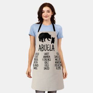 Geschenk mit den Namen der Großmutter Abuela Bear Schürze