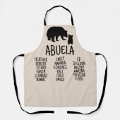 Geschenk mit den Namen der Großmutter Abuela Bear Schürze (Vorderseite)