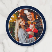 Geschenk mit einem Bow Weihnachtsgeschmack Geschenkanhänger (Rückseite)