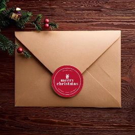 Geschenk mit einem Bow Weihnachtsgeschmack Runder Aufkleber