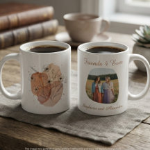 Geschenk mit Foto für beste Freundin mit Aquarell-