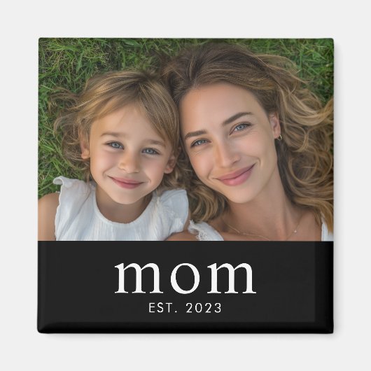 Geschenk mit Foto für Mama zum Gründungstag Magnet (Vorne)
