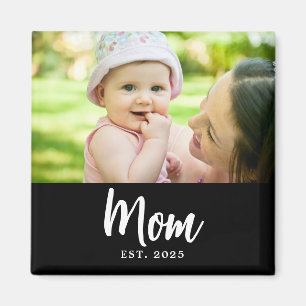 Geschenk mit Foto und Gründungsdatum der Mutter Magnet