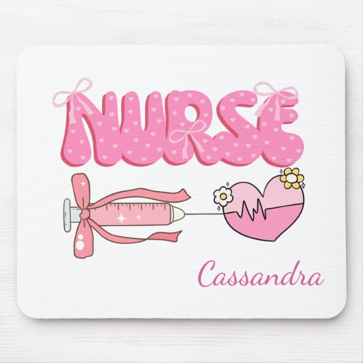 Geschenk mit Namen für Krankenpflegeschüler Schule Mousepad (Vorne)