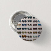 Geschenk mit Sonnenbrillenthema Button (Vorne & Hinten)