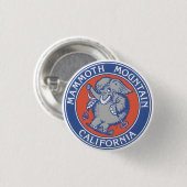 Geschenk mit Vintage-Mammoth-Mountain-Skigebiet-Be Button (Vorne & Hinten)