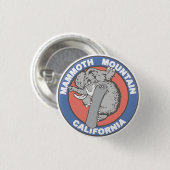 Geschenk mit Vintage-Mammoth-Mountain-Skigebiet-Be Button (Vorne & Hinten)