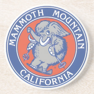 Geschenk mit Vintage-Mammoth-Mountain-Skigebiet-Be Getränkeuntersetzer