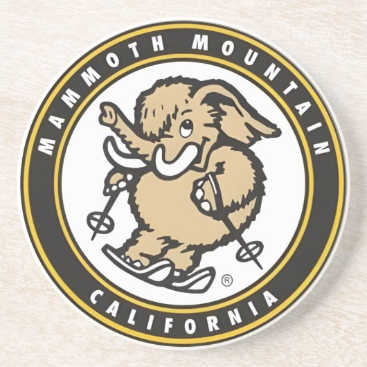 Geschenk mit Vintage-Mammoth-Mountain-Skigebiet-Be Getränkeuntersetzer (Vorne)