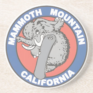 Geschenk mit Vintage-Mammoth-Mountain-Skigebiet-Be Getränkeuntersetzer