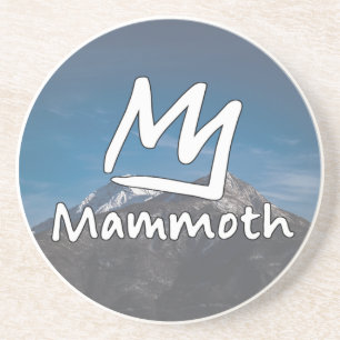 Geschenk mit Vintage-Mammoth-Mountain-Skigebiet-Be Getränkeuntersetzer