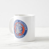 Geschenk mit Vintage-Mammoth-Mountain-Skigebiet-Be Kaffeetasse (Vorderseite Links)