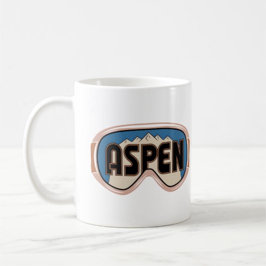 Geschenk mit Vintage-Mammoth-Mountain-Skigebiet-Be Kaffeetasse (Links)