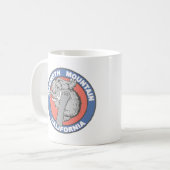 Geschenk mit Vintage-Mammoth-Mountain-Skigebiet-Be Kaffeetasse (Vorderseite Links)