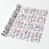 Geschenk mit Vintage-Reisesiegel Geschenkpapier (Ungerollt)