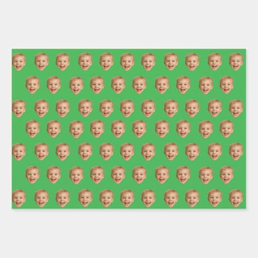 Geschenk nach Maß, Personalisiertes Gesicht, Foto, Geschenkpapier Set (Vorderseite 3)