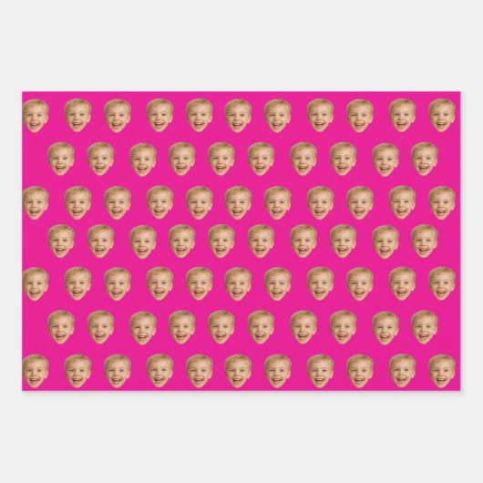 Geschenk nach Maß, Personalisiertes Gesicht, Foto, Geschenkpapier Set (Vorderseite)