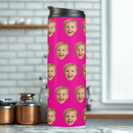 Geschenk nach Maß, Personalisiertes Gesicht, Foto, Thermosbecher
