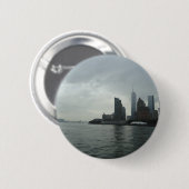 Geschenk New York Manhattan der Hudson Button (Vorne & Hinten)