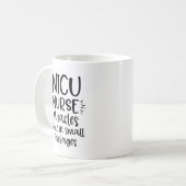 Geschenk NICU Krankenschwesterkaffee-Tassenzitat Kaffeetasse (Vorderseite Links)