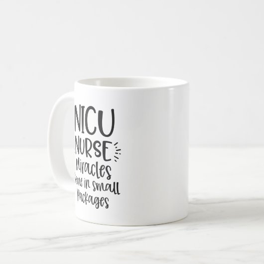 Geschenk NICU Krankenschwesterkaffee-Tassenzitat Kaffeetasse (Vorderseite Links)