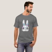 Geschenk Niedliche Rabbit Bunny Face Leopard Brill T-Shirt (Vorne ganz)
