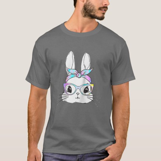 Geschenk Niedliche Rabbit Bunny Face Leopard Brill T-Shirt (Vorderseite)