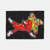 Geschenk Niedlichen Chili Dabbing Pfeffer Mexican Fleecedecke (Vorderseite (Horizontal))